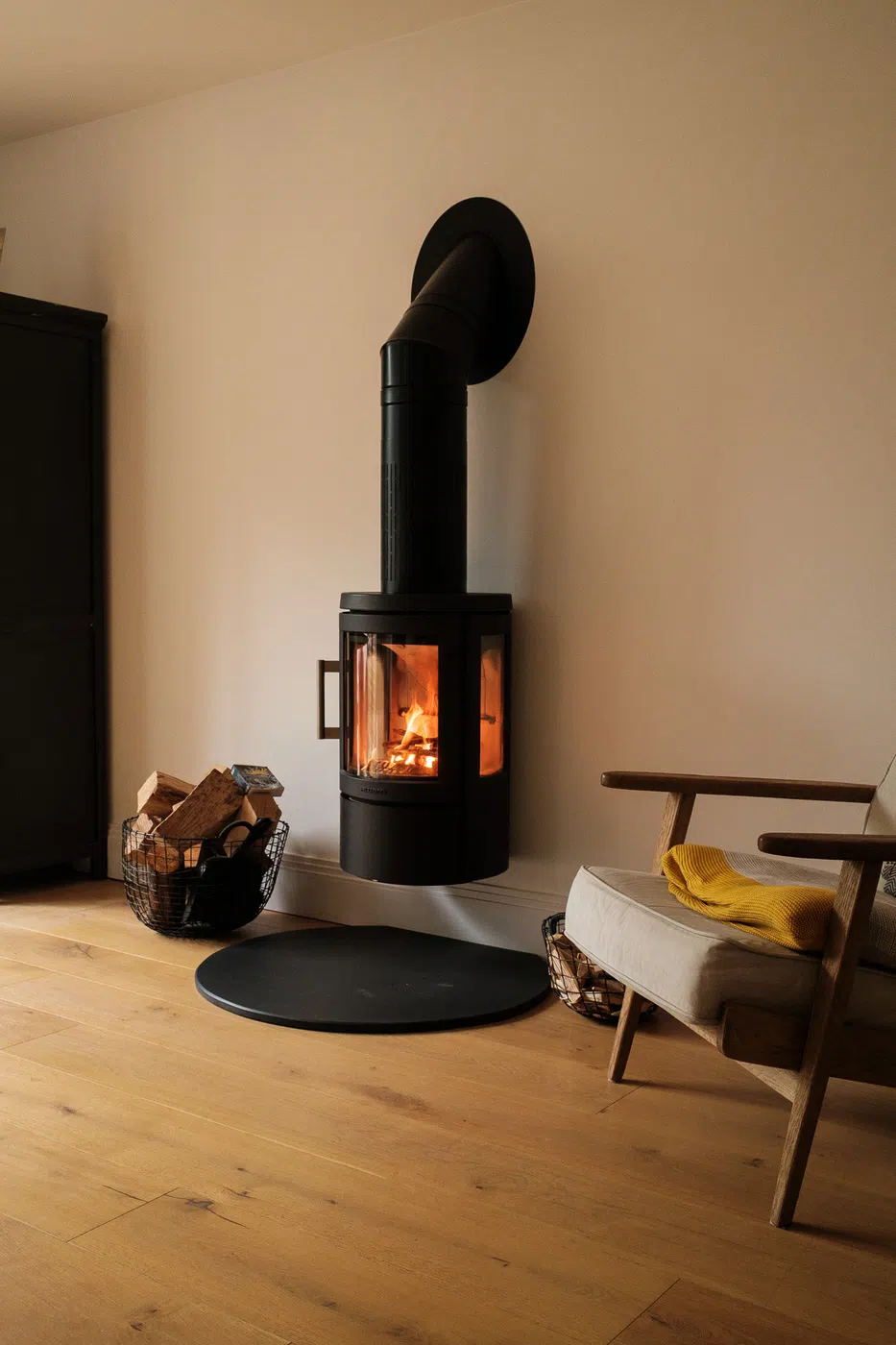 Freestanding Log Burner Front View