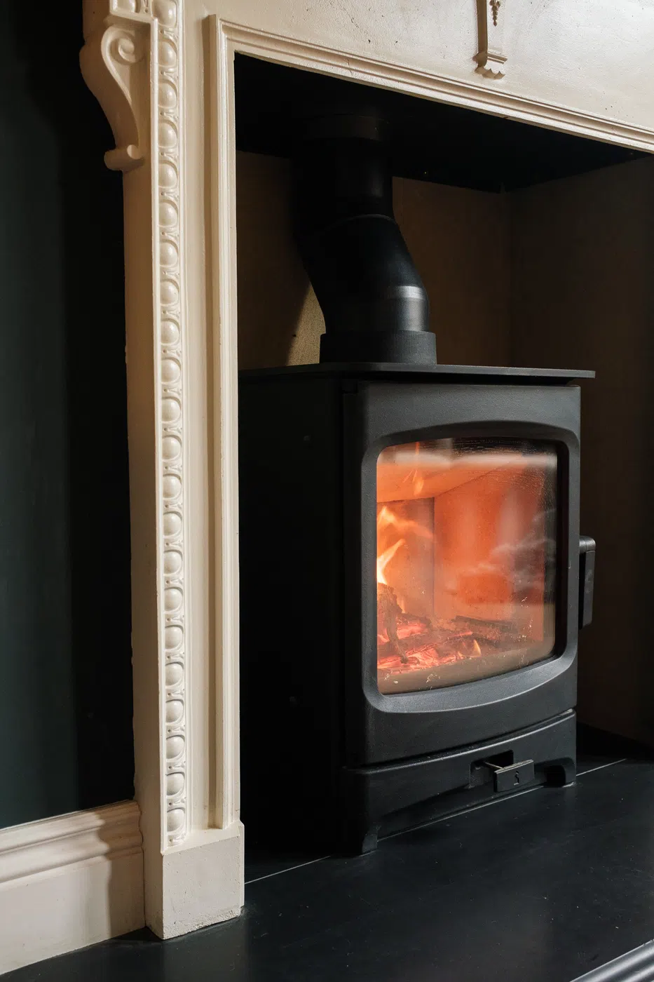 Traditional Log Burning Stove Installation View